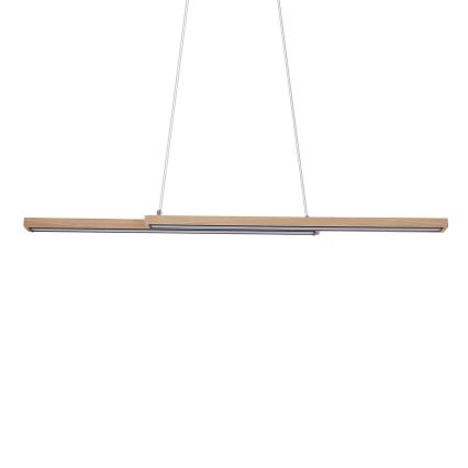 Lustre suspenso por cabo SENTO LED/19W/230V em madeira