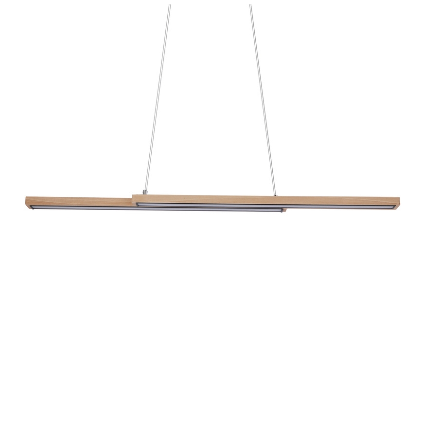 Lustre suspenso por cabo SENTO LED/19W/230V em madeira