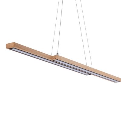 Lustre suspenso por cabo SENTO LED/19W/230V em madeira