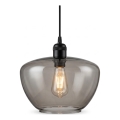 Lustre suspenso por cabo SEVENTIES E27/40W/230V fumê/cinzento