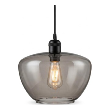Lustre suspenso por cabo SEVENTIES E27/40W/230V fumê/cinzento