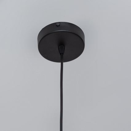 Lustre suspenso por cabo SOLANO 1xE27/15W/230V preto/cromado brilhante