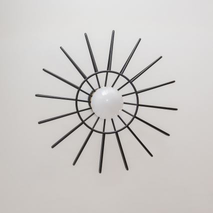 Lustre suspenso por cabo SOLANO 1xE27/15W/230V preto/dourado