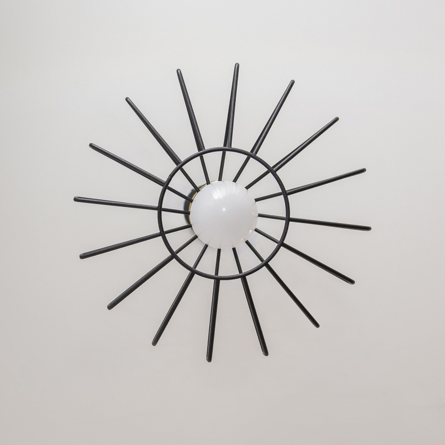 Lustre suspenso por cabo SOLANO 1xE27/15W/230V preto/dourado