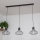 Lustre suspenso por cabo SOLANO 3xE27/15W/230V preto/cromado brilhante