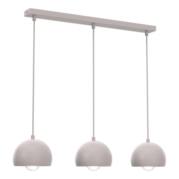 Lustre suspenso por cabo SOOL 3xE27/15W/230V, creme