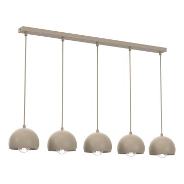 Lustre suspenso por cabo SOOL 5xE27/15W/230V bege