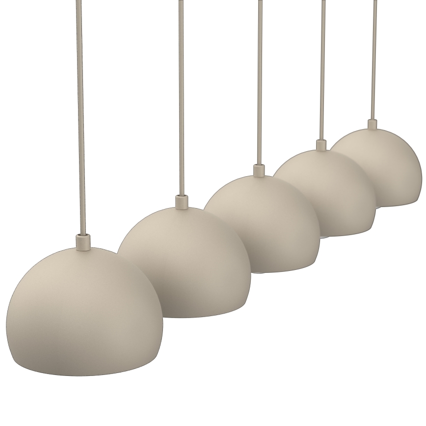 Lustre suspenso por cabo SOOL 5xE27/15W/230V bege