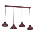 Lustre suspenso por cabo SVEN 4xE27/15W/230V bordeaux