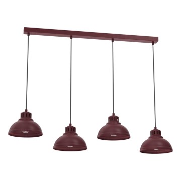 Lustre suspenso por cabo SVEN 4xE27/15W/230V bordeaux