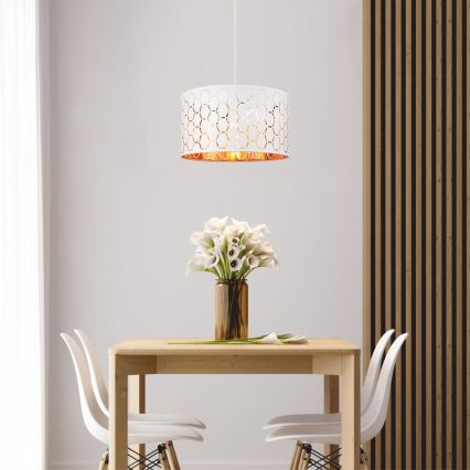 Lustre suspenso por cabo ULLE 1xE27/15W/230V branco