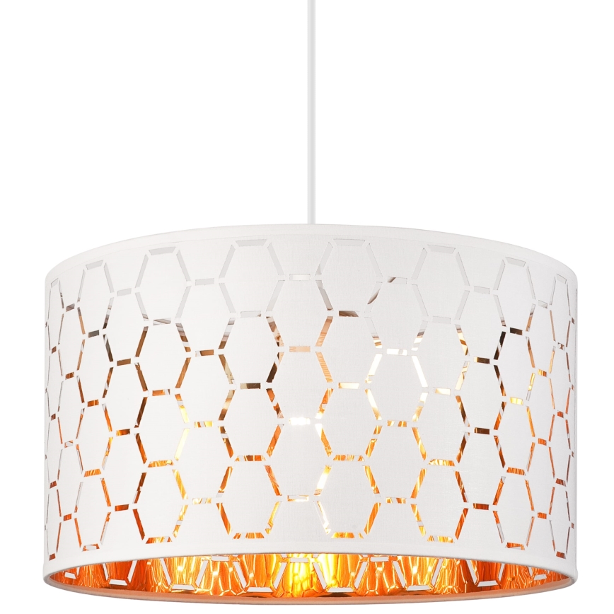 Lustre suspenso por cabo ULLE 1xE27/15W/230V branco