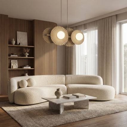 Lustre suspenso por cabo UMBRA 4x G9/8W/230V bege