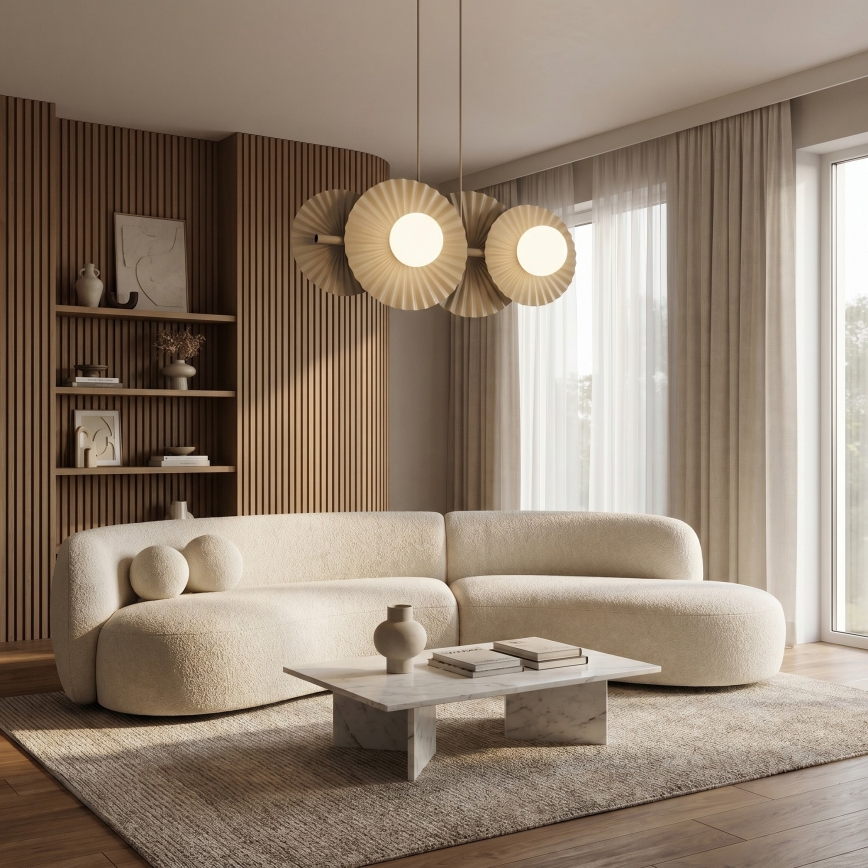 Lustre suspenso por cabo UMBRA 4x G9/8W/230V bege
