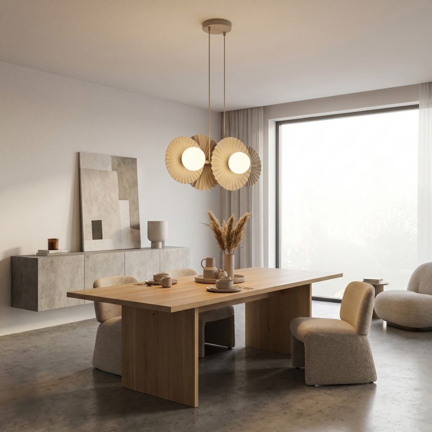 Lustre suspenso por cabo UMBRA 4x G9/8W/230V bege