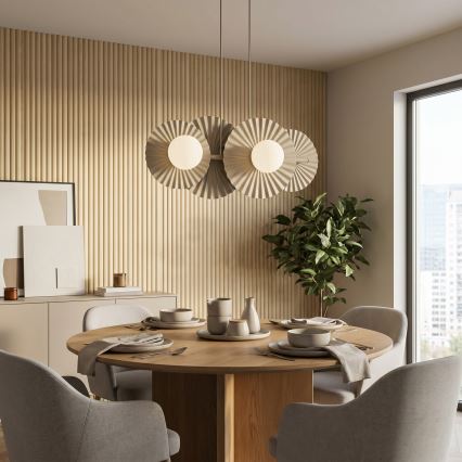 Lustre suspenso por cabo UMBRA 4x G9/8W/230V bege