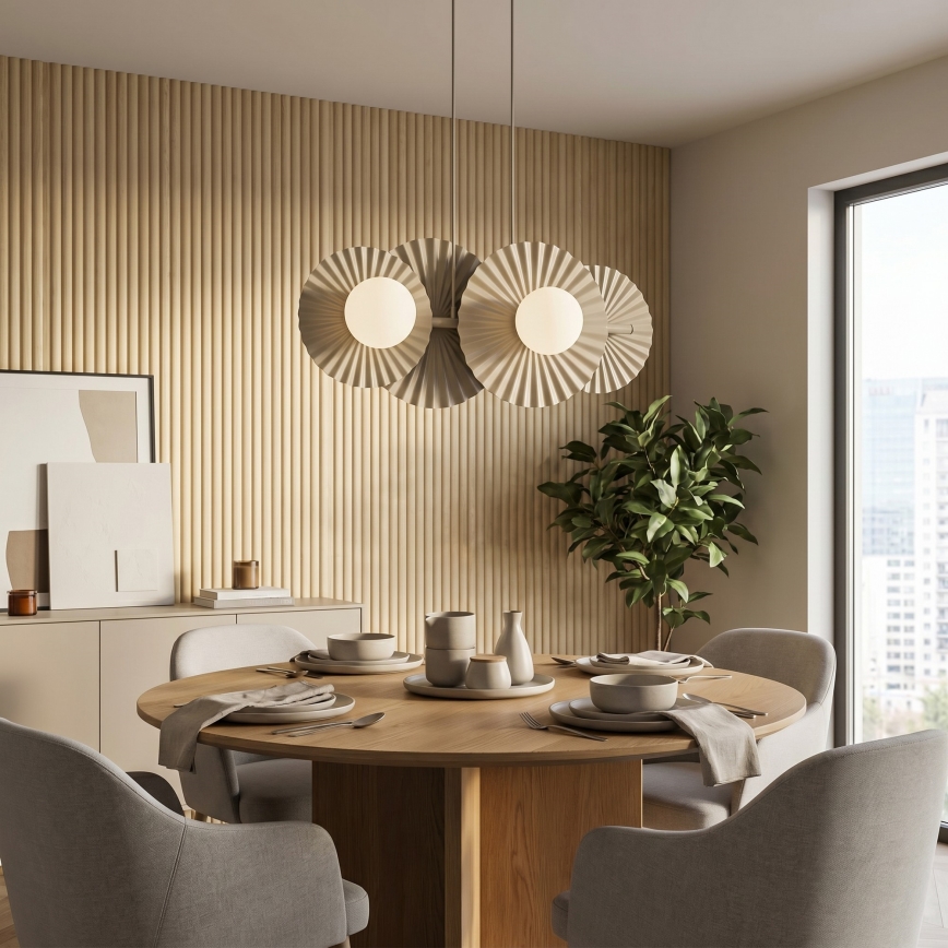Lustre suspenso por cabo UMBRA 4x G9/8W/230V bege