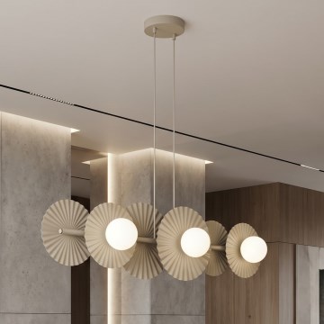 Lustre suspenso por cabo UMBRA 6xG9/8W/230V bege