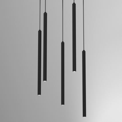 Lustre suspenso por cabo YORU 8xG9/8W/230V, preto