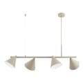 Lustre suspenso por cabo ZELTA 4xE27/15W/230V, bege
