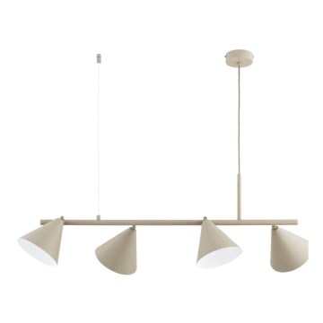 Lustre suspenso por cabo ZELTA 4xE27/15W/230V, bege