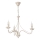 Lustre suspenso por corrente ANTON 3xE14/60W/230V branco com pátina