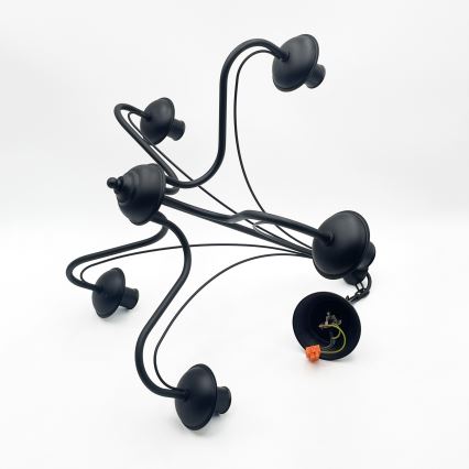 Lustre suspenso por corrente ANTON 5xE14/15W/230V preto