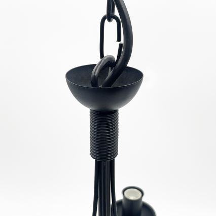 Lustre suspenso por corrente ANTON 5xE14/15W/230V preto