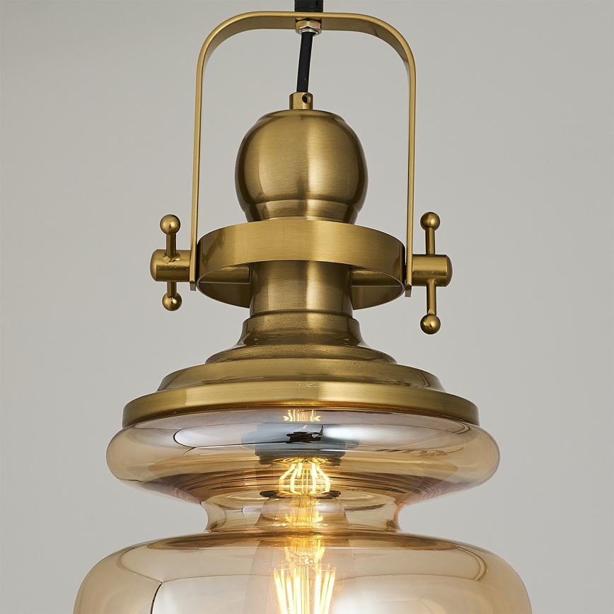 Lustre suspenso por corrente BOTTLE 1xE27/40W/230V dourado
