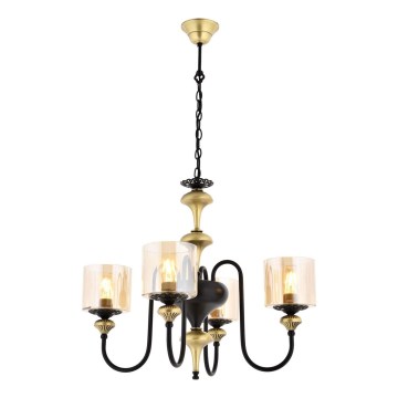 Lustre suspenso por corrente BUSAN 4xE27/40W/230V dourado