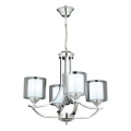 Lustre suspenso por corrente NOVARA 4xE27/40W/230V, cromo brilhante
