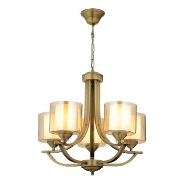Lustre suspenso por corrente NOVARA 5xE27/40W/230V bronze