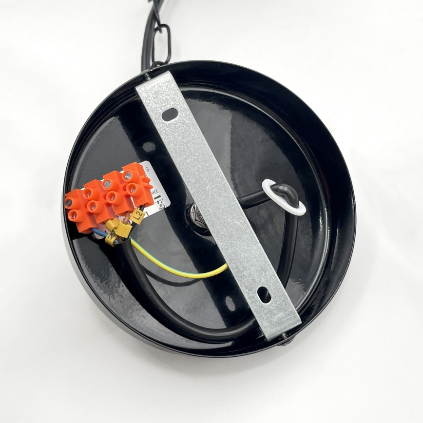 Lustre suspenso por corrente ROSA 5xE27/60W/230V preto/cinzento