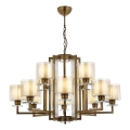 Lustre suspenso por corrente VARANA 12xE27/40W/230V bronze