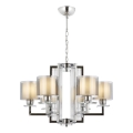 Lustre suspenso por corrente VARANA 6xE27/40W/230V cromo brilhante