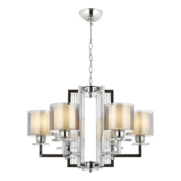 Lustre suspenso por corrente VARANA 6xE27/40W/230V cromo brilhante