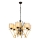 Lustre suspenso por corrente VARANA 6xE27/40W/230V preto/dourado
