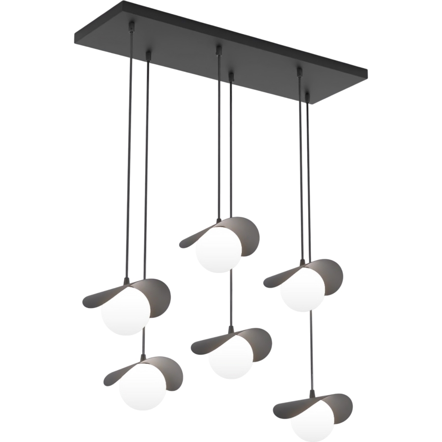 Lustre suspenso RITUAL 6xG9/8W/230V preto