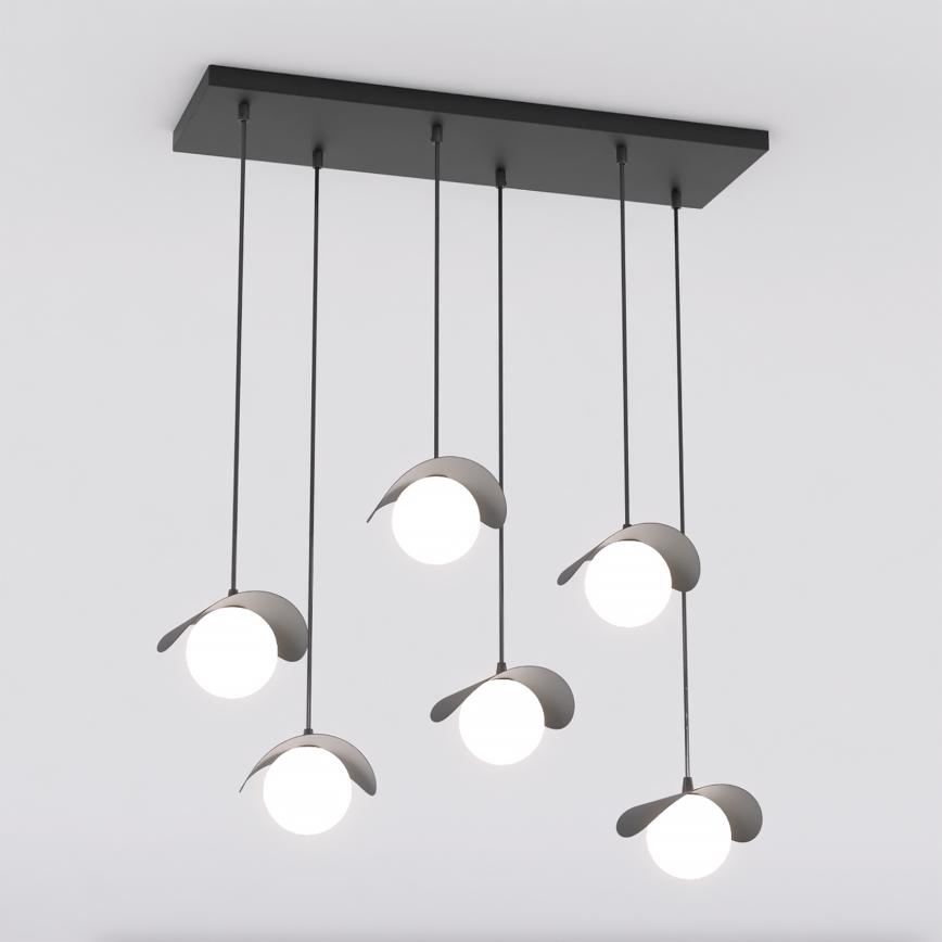 Lustre suspenso RITUAL 6xG9/8W/230V preto