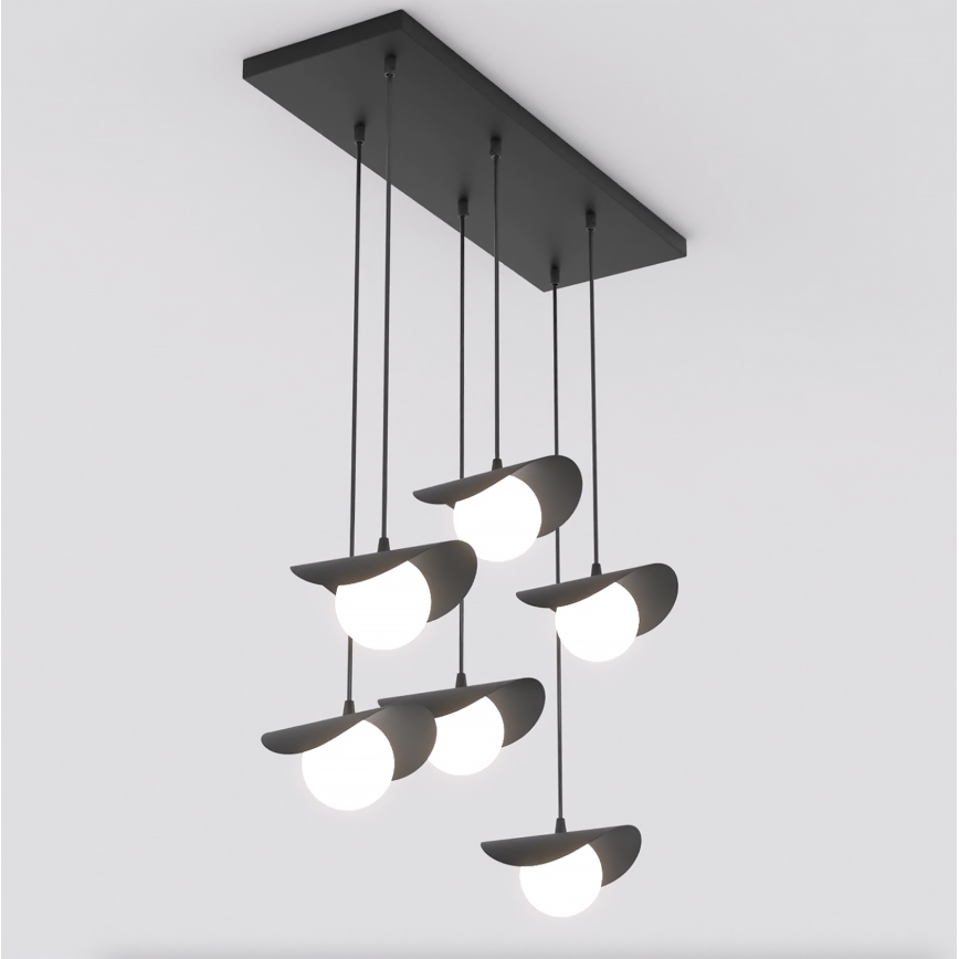 Lustre suspenso RITUAL 6xG9/8W/230V preto