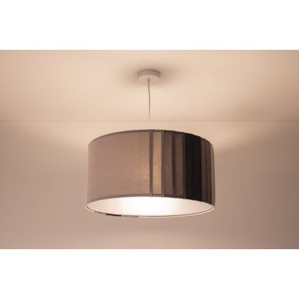 Lustre suspenso STRIPES em cabo 1xE27/60W/230V Ø 40 cm cinzento