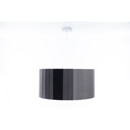Lustre suspenso STRIPES em cabo 1xE27/60W/230V Ø 40 cm cinzento