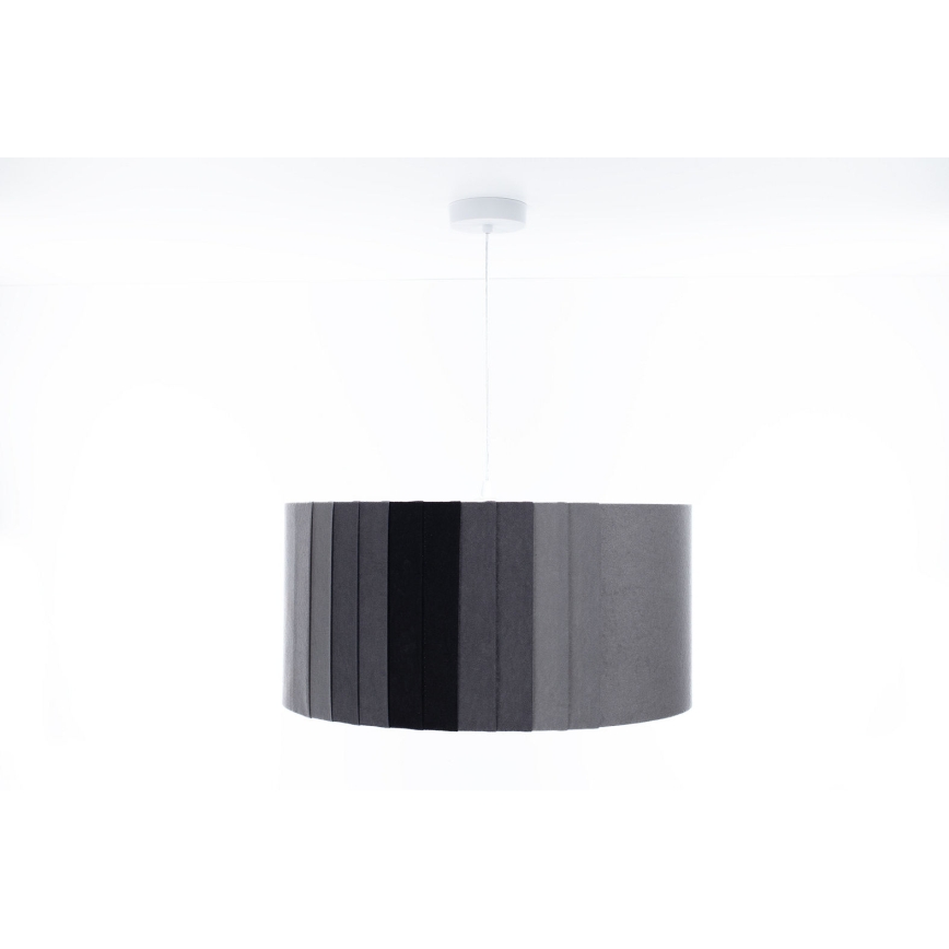 Lustre suspenso STRIPES em cabo 1xE27/60W/230V Ø 40 cm cinzento