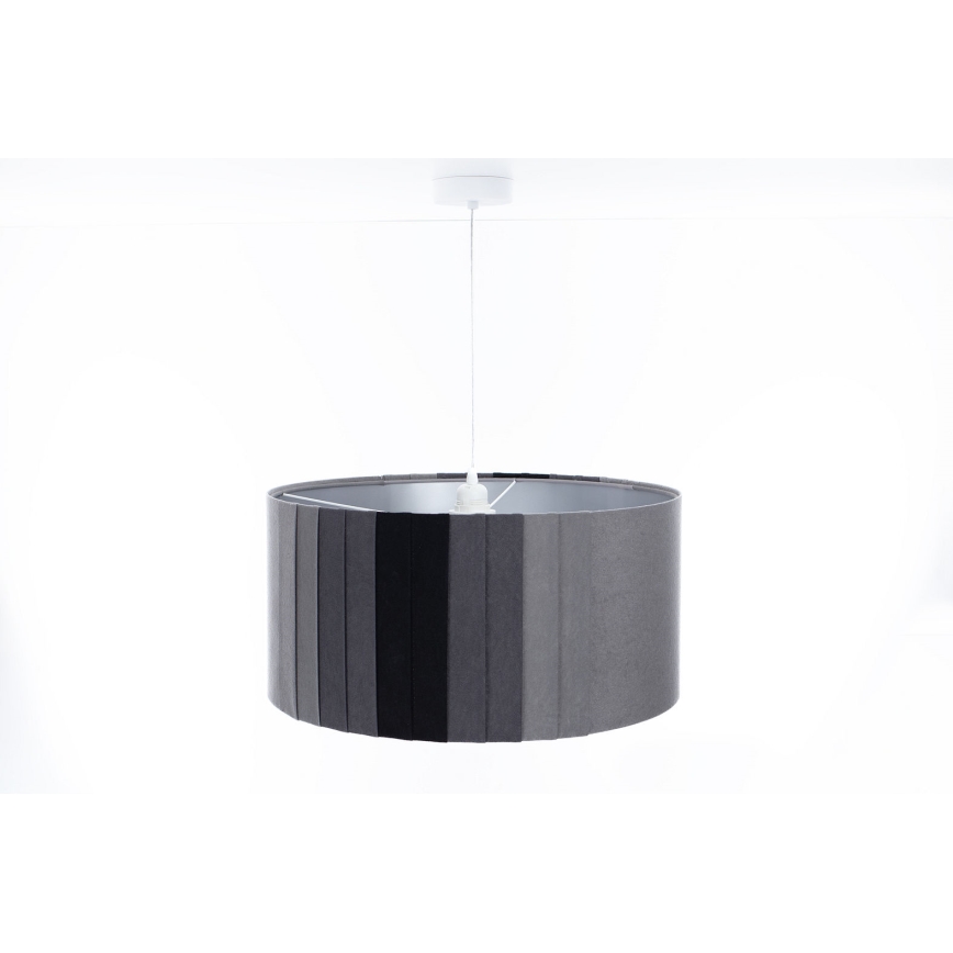 Lustre suspenso STRIPES em cabo 1xE27/60W/230V Ø 40 cm cinzento