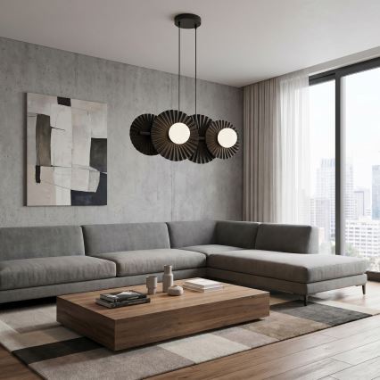 Lustre suspenso UMBRA com cabo 4xG9/8W/230V, preto