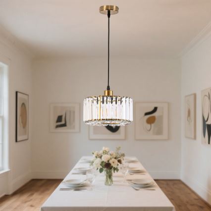 Lustre suspenso VETRO 1xE27/60W/230V dourado