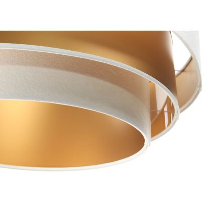 Candeeiro de teto suspenso TRINITI 1xE27/60W/230V branco/dourado