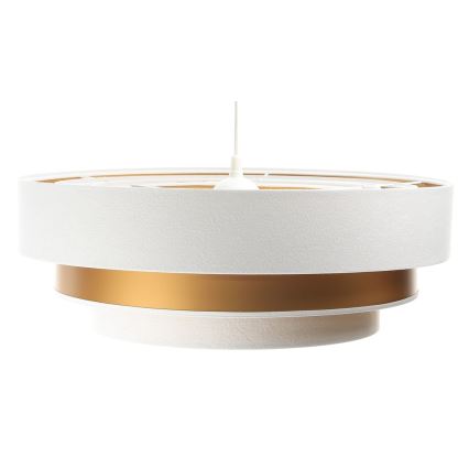 Candeeiro de teto suspenso TRINITI 1xE27/60W/230V branco/dourado