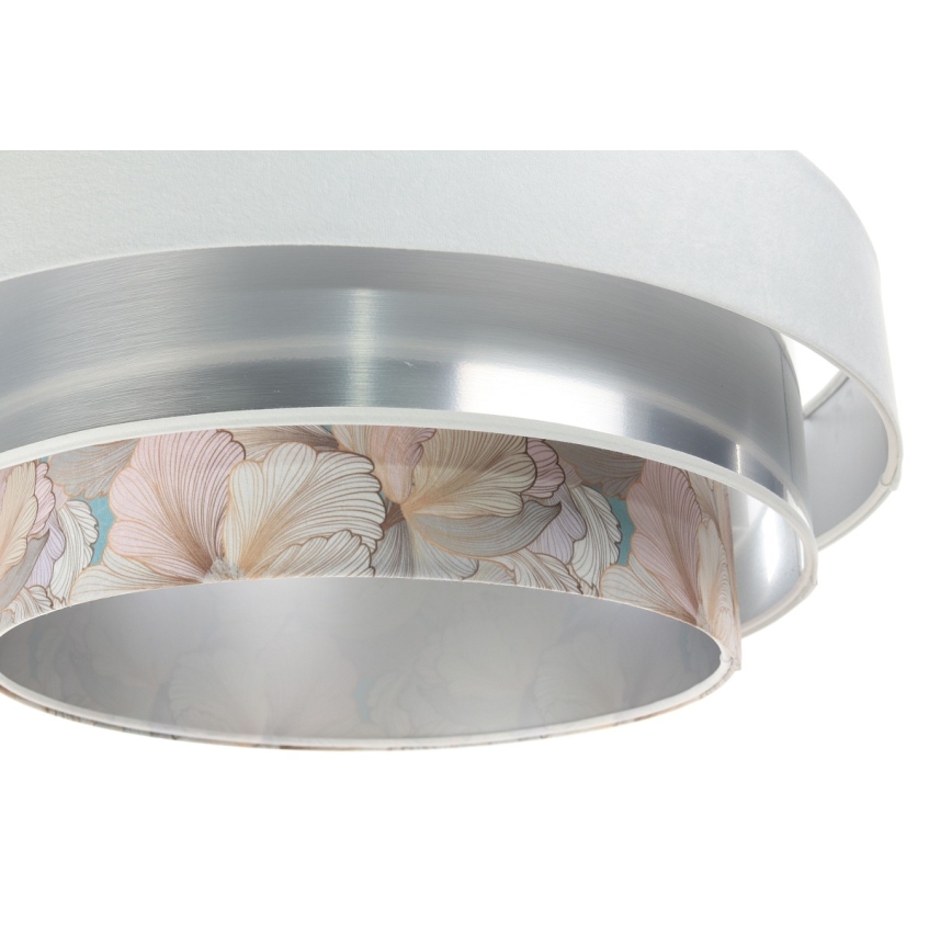 Candeeiro de teto suspenso TRINITI 1xE27/60W/230V branco/cromado brilhante