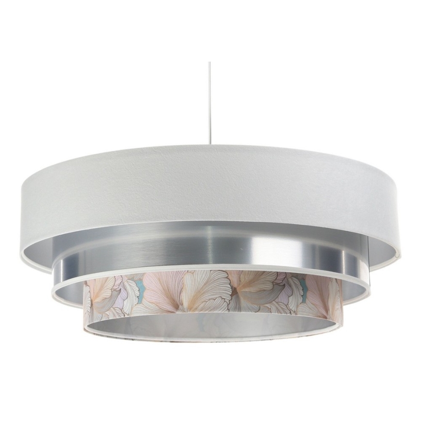 Candeeiro de teto suspenso TRINITI 1xE27/60W/230V branco/cromado brilhante